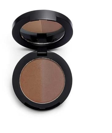 Revolution Pro - Ombretto per sopracciglia in polvere Duo Brow - Ebony