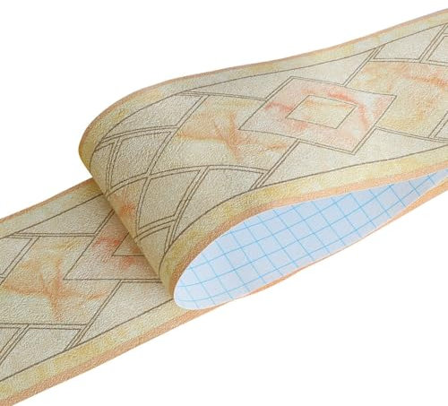 HyFanStr Bordi per Carta da Parati autoadesivi, 3D Rimovibili Bordo per carta da parati per Cucina Bagno, Bordo adesivo Impermeabile 0.1x5m