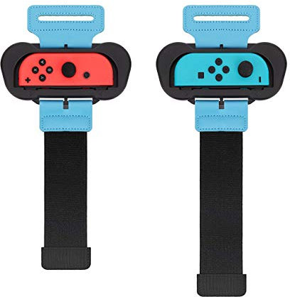 TiMOVO Kompatibel mit Just Dance 2025 2024 2023 2022 2021 2020 Armband Wrist Band Nintendo Switch Zumba Burn It Up,2 Stücke Erwachsener Kind Verstellbar Elastisch Handgelenkband für Joy Con Controller