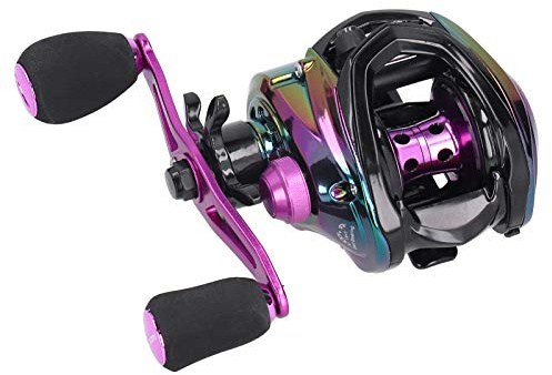 Moulinet de pêche baitcaster Reel 12 Vitesses Frein magnétique Baitcast Moulinet de pêche Rapport de Vitesse 8 . 1 : 1 Moulinet avec roulement en Acier Haspar