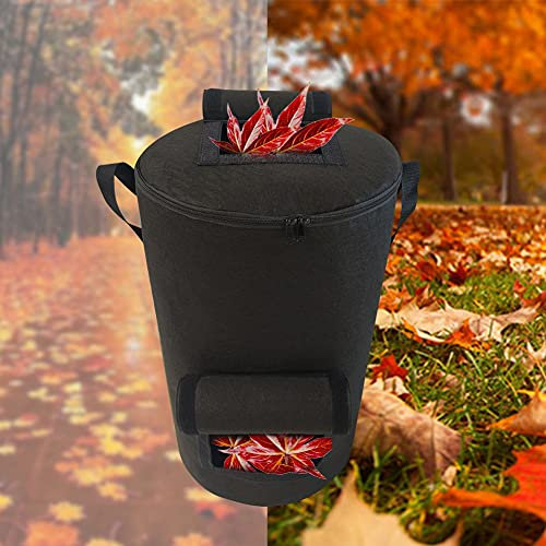 Yard Waste Bags Garten Große Kapazität Garten Abfall Nicht gewebt Stoff mit Griffe Entsorgung Home Rasenblatt Bio Gärmüll Müll Kompostbeutel Gartensack Laubsack(45cm)