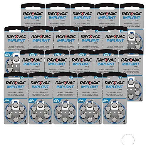 RAYOVAC Implant Pro Size 675 MF PR44 Lot de 120 piles pour appareil auditif