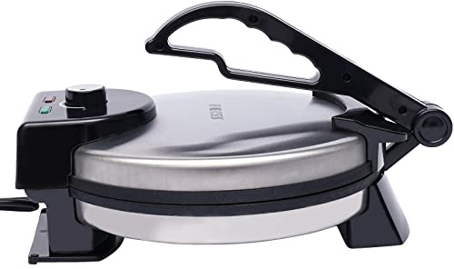 ROMYIX Mexican Style Tortilla Press Non-Stick Coating, 1800W Roti Chapati Maker for Making Homemade Tortillas Tacos Flatbreads Chapati Roti