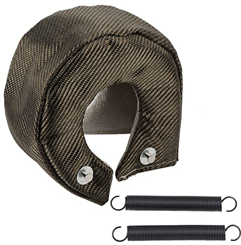 BOROCO Funda Térmica para Turbo, Manta Aislante de Calor de Titanio para Turbocharger T3, Cubierta de Escape Compatible con GT35/GT37/GT40/GT42