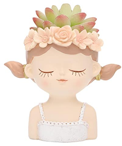 plante dessin animé, cactus avec trou drainage, jolie fille en pot, pots fleurs mignons pour chambre à coucher, fleurs jardin pour décoration jardin, mini pot