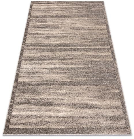 rugsx Tapis Fusion 8893 Tapis Moderne mélangé en Beige & Marron – Salon, Chambre à Coucher, Couloir - 80x150 cm