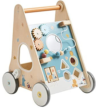 VERTBAUDETActivity-Lauflernwagen mit Bremsen, Holz FSC®weiß