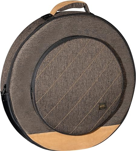 Meinl Cymbals Classic Woven Cymbal Bag – Schlagzeug Becken Tasche 22 Zoll (55,88cm) mit Rucksackgurten und Hihat Fach - inklusive 3 Beckentrenner – Drum Zubehör, Mocha Tweet (MCCB22MO)