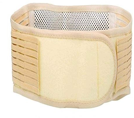 Samnuerly Lumbalbandage Lendenbandage Gürtel Turmalin Magnetfeldtherapie Taille Spontane Selbsterwärmung Fettverbrennung Bauchmuskeltrainer Brace Support Männer Frauen (Color : Yellow, Size : L)