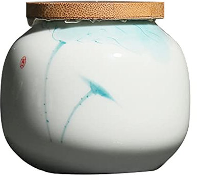 CAGFINY Ceramic Tea Canister Japanese Style Tea Coffee Sugar Storage Pots Jars Ceramic Traditional Tea Caddy for Kitchen
