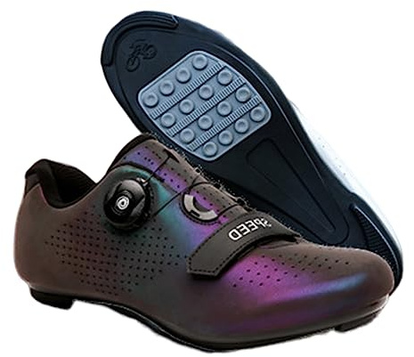 Hixingo Zapatilla de Ciclismo Hombre, Mujere Zapatos Bicicleta de Carretera Exterior MTB Compatibles con Suela de Goma, Zapatillas de Ciclismo Unisex Adulto Respirables
