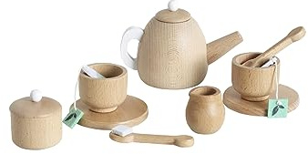 VERTBAUDET Holz-Teekanne-Set, Puppen-Tee-Service, Küchen-Set, 3-8 Jahre, Unisex, Kind