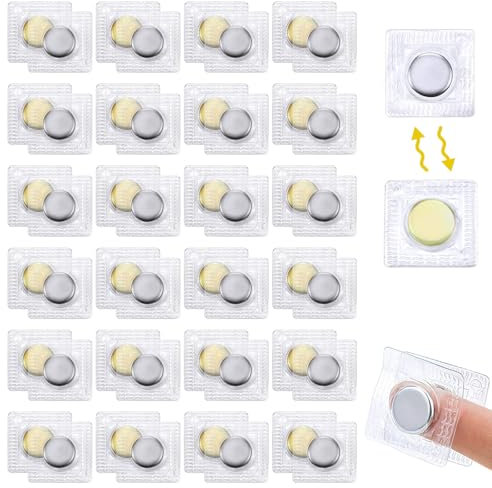 24 Paare Hidden Sew Magnetverschluss, Magnete Zum EinnäHen, 15mm Unsichtbare Magnetknopf, FüR MagnetverschlüSse Zum NäHen Handtaschen Kleidung Lederhandwerk
