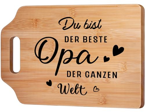 Opa Geschenk, Geschenk Opa, Bambus- Schneidebrett mit aufgedrucktem Text, Weihnachtsgeschenke Opa, Geschenk für Opa von Enkel, Geschenke für Opa, Opa Geschenk Geburtstag, Bester Opa, Vatertagsgeschenk