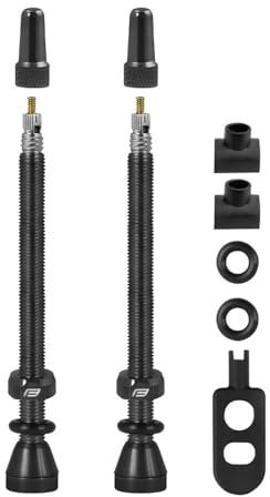 FORCE Coppia valvole tubeless strada e MTB alluminio 80 mm