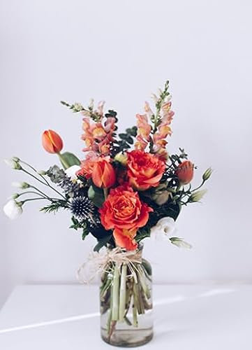 Gxllhh Bilder Blumenstrauß Leinwand Bilder Mit Holzrahme, Moderne Wandbilder Wohnzimmer, Rahmen Kunstdruck Gemälde,Deko Bilder Für Wohnzimmer Schlafzimmer,Leinwandbilder Wohnzimmer 40X50Cm