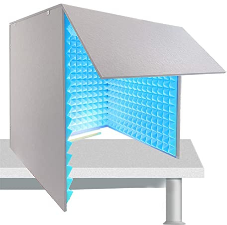 Sound Proof Foam Panels Vocal Booth 80*80*80CM Sound Proof Panels for Walls Portable Soundproof Booth Sound Recording Vocal Booth Box for conferences and broadcasts microphone soundproofing (Black )
