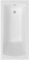 Modern Bathroom Single & Double Ended Straight Bath Gloss White Acrylic Bathtub End Side Panel Options (Square Single End 1700 x 700mm)