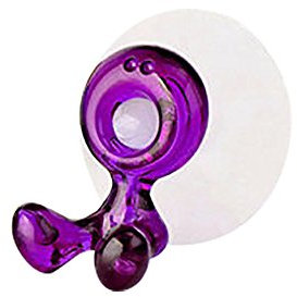 Scaffale telescopico per lavello, supporto a ventosa, portaspazzolino da parete, prodotti da bagno, listello da cucina senza foratura, in acciaio inox (viola, taglia unica)