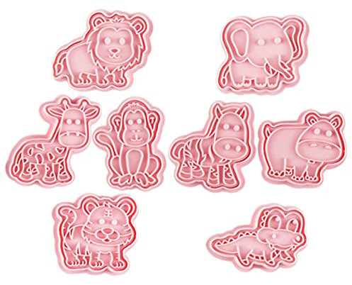 WOONEKY 8piezas Cortador De Galletas De Animales Molde Para Hornear Para Galletas Suministros Para Hornear Para Fiestas Infantiles y Decoración De Pasteles