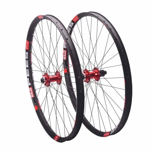LSRRYD Fahrrad Radsatz 26 27,5 29 Zoll Mountainbike Vorder- Und Hinterräder Steckachse Boost Laufrad Scheibenbremse Aluminiumlegierung Fahrradfelgen Für 12-Gang-Kassette(26)