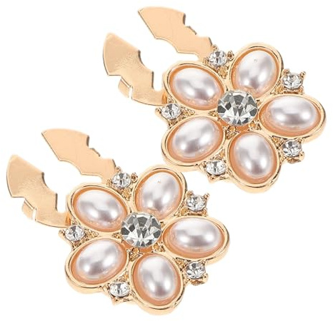 VERDANVERSE Perlen Manschettenknöpfe für Damen 2 Stück Elegante Hemdblusen Knopfverzierungen Edle Kleidungsaccessoires für Formelle Anlässe und Besondere Gelegenheiten