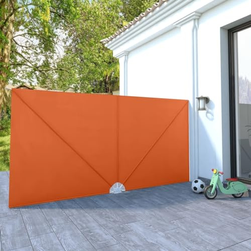 Genérico Toldo Lateral Plegable terraza Color Terracota 400x200 cm,Casa y jardín,Jardín,Artículos de Exterior,Sombrillas,Marrón,5.95 KG,44574