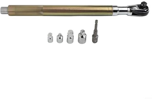 Rallonge de clé à cliquet 30,5 cm de long avec 4 adaptateurs de conversion de douilles pour clés pneumatiques et électriques