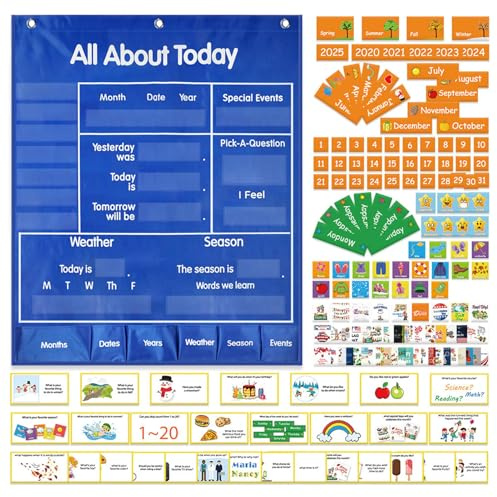 Classroom Plate with Bags - Practical Calendar Organizer, Teacher Requirement, Teaching Planner | Learning Activities Kindergarten to Elementary School pr