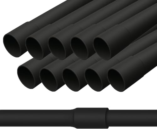 Conduit de câble rigide en PVC 22 mm (M22), 20 m, difficilement inflammable, pour montage en saillie, noir