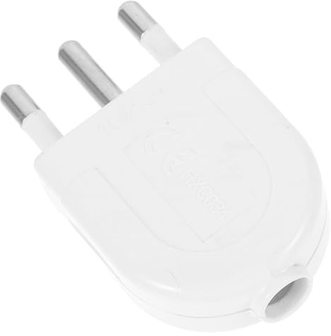 Holibanna Italienischer 3-poliger Erdungsstecker Adapter für Haushaltsgeräte mit Sicherer Verbindung und Abnehmbarem Design in Weiß für Zuhause und Büro