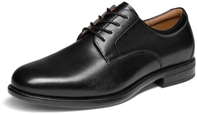 Bruno Marc Men's Classic Leather Dress Shoes Comfort Oxfords Business Formal Lace Up Shoes,Size 12,Black,SBOX26007M