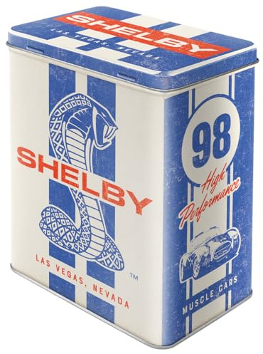Nostalgic-Art Retro Vorratsdose L, 3 l, Shelby – Cobra Snake 98 | Original Shelby Lizenzprodukt (OLP), Große Kaffee-Dose aus Blech, Vintage Design, Geschenk-Idee für Shelby-Fans