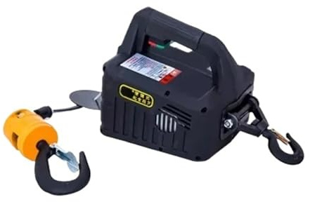 Polipasto eléctrico portátil 3 en 1, cabrestante inalámbrico con Control remoto, sistema de polea de gancho for máquina con guantes Freno automático(Manual,200KG 19M)