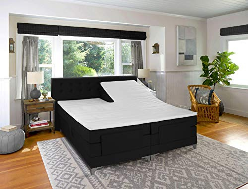 Split-Topper GELAX Gelschaum Matratzenauflage 7cm Gesamthöhe (160 x 200 cm, Kopf- und Fußteil verstellbar)