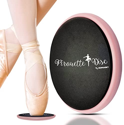 Zenmarkt Ballett-Pirouette-Scheibe für Tänzer – Tragbare Drehscheibe zum Tanzen auf Releve, Gymnastik und Schlittschuhlaufen, für bessere Pirouettentechnik, Releve, Turns und Tanzspinning (Pink)
