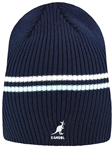 Kangol Service-K Rib Short Beanie Strickmütze Umschlagmütze Dockermütze Damen/Herren - mit Umschlag Herbst Sommer Frühjahr Winter Frühling-Sommer Herbst-Winter - One Size dunkelblau