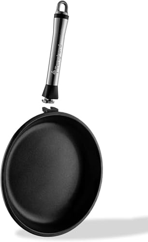Tangherò Padella Bassa Antiaderente 20cm Manico Removibile Diamantata PB20T | Alluminio pressofuso, manico removibile in acciaio inox, rivestimento diamantato, Made in Italy, bistecchiera per cucina
