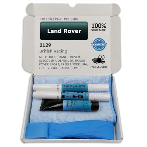 Genuine Colors Penna a vernice BRITISH RACING GREEN/AINTREE GREEN 2129 compatibile/ricambio per Land Rover Verde