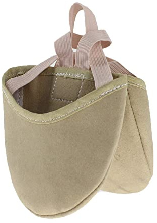 Daydance Half Shoes Girls Microfiber Lyrical Gymnastics Toe Shoes for Kids Tan