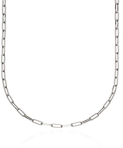 Lily Charmed - 925 Sterling Silver or 18ct Gold Plated Box Link Chain Necklace 18