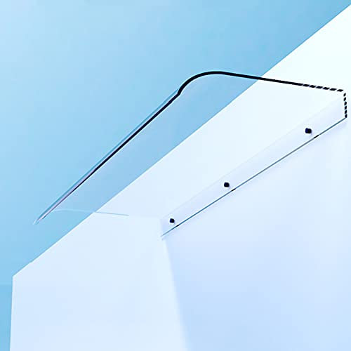 Polycarbonat-Vordach für Haustür,Transparentes Pultbogenvordach,Türvordach,UV-Beständiger Überdachung Haustür,3,5mm Dick Pultvordach,für Garage Balkon Fenster Haus (40x120cm/15.7x47)