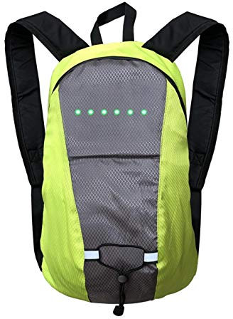 Pratvider Sac À Dos Lumineux LED 15L Rechargeable USB - Sécurité en Plein Air Sport, Cyclisme pour Vélo De Nuit, Course À Pied