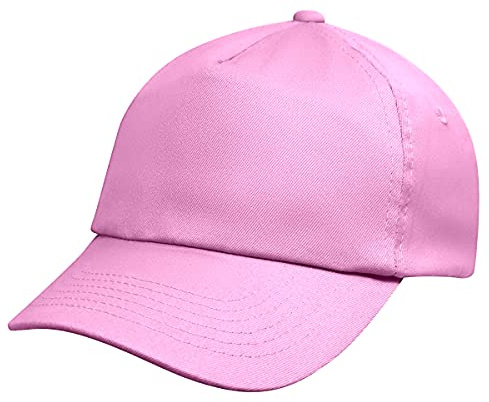 L4 Barn enkel baseballkeps 5 panel, Rosa, en storlek