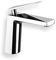 44S1 Wasserhahn Bad | Moderne Waschtischarmatur aus verchromtem Messing | Wassersparende Badarmatur mit langlebiger Keramikkartusche Chrom | Moderner Bad-Wasserhahn Aus Verchromtem Messing Mit Langlebiger Keramikkartusche; Chrom-Finish Für Waschtisch, Badarmatur