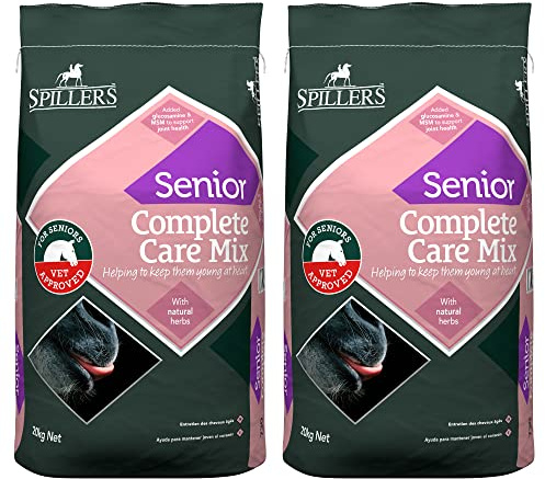 SPILLERS Senior Complete Care Mix Horse Feed (20kg x 2) | Nutritional Care Horse Feed for Senior Horses & Ponies, Digestive, Joint & Immune Support, Horse Mix with Pre and Probiotics