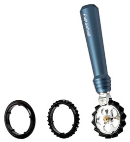 MARCATO Pastawheel. Cortador de pasta en polvo azul. Aluminio anodizado. 15 x 3 x 3 cm. Corte preciso. Diseño elegante