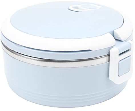 Ejoyous Portapranzo Termico con Isolamento Termico in Acciaio Inossidabile, Contenitori per Alimenti a Strato Singolo Mantengono il Cibo Caldo (Blu)