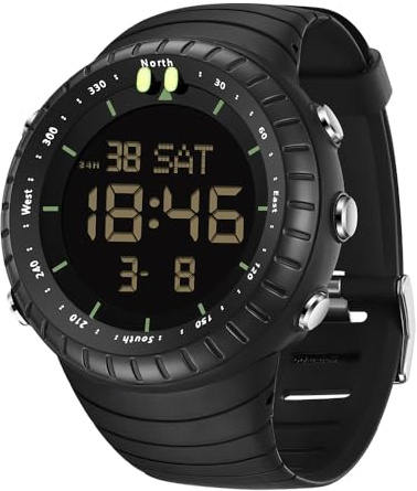 BIEWO Herren Digital Sportuhr Wasserdicht Militäruhr mit LED Hintergrundbeleuchtung Stoppuhr Alarm Uhr für Männer