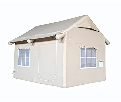 NOALED Aufblasbares Campingzelt für den Außenbereich mit Vordach, Luftpumpe, Glamping-Zelte für 4–6 Personen, einfacher Aufbau, wasserdichtes Haus zum Angeln, Camping und Wandern